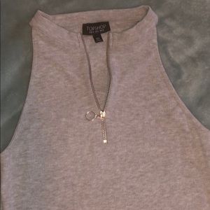Bodysuit TopShop , gray with zipper neckline
